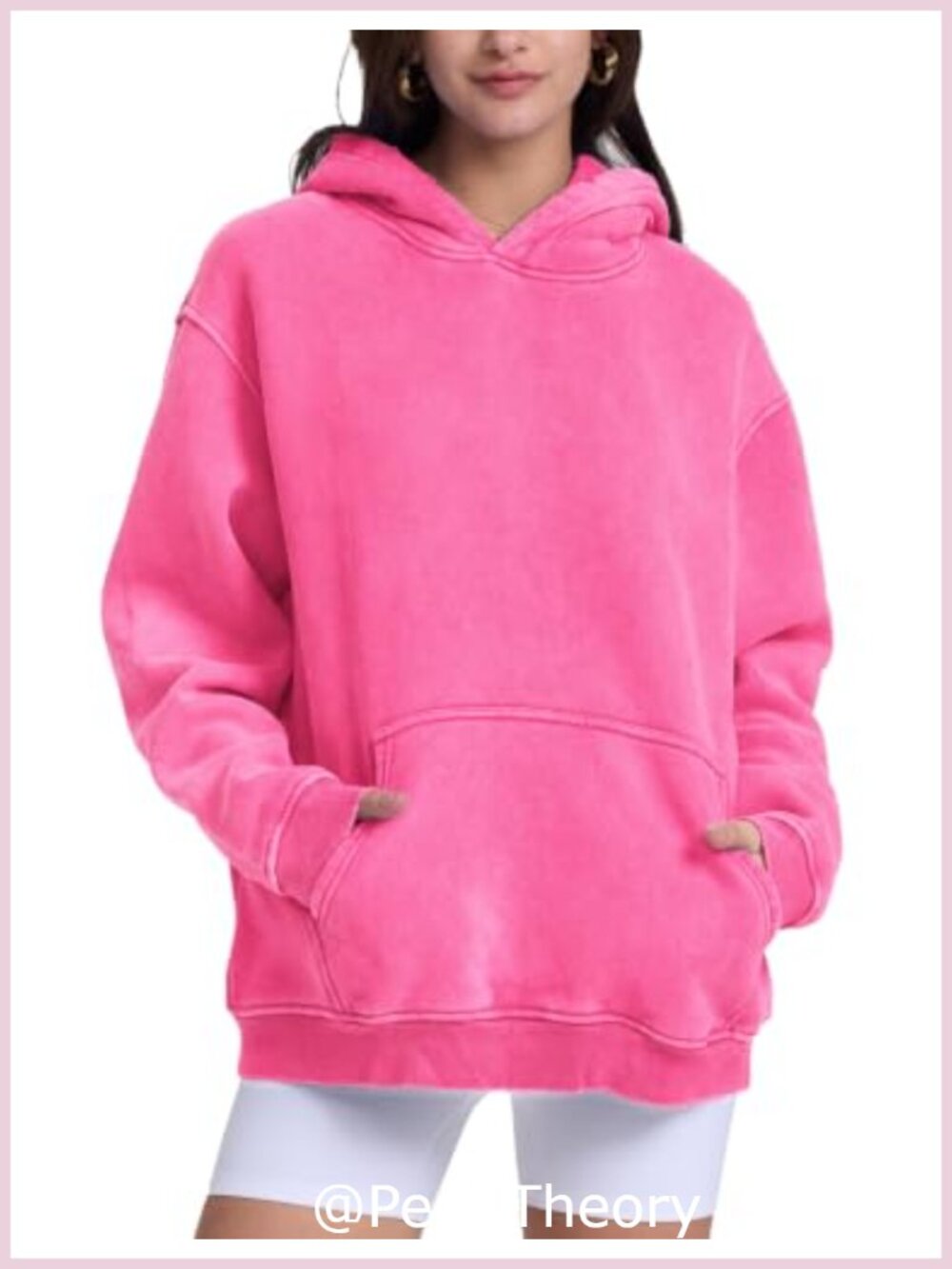 Oversized Acid Wash Hoodie Unisex Heavyweight Fleece Cotton Sweatshirt